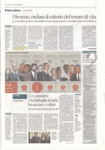 2017-05-11-corrieredellasera-210x300 Divorzio, escluso il criterio del tenore di vita