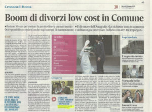 il-messaggero-5-5-2015-300x221 Boom di divorzi low cost in Comune